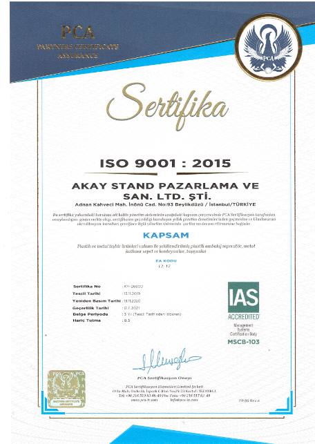 ISO 9001 Sertifika