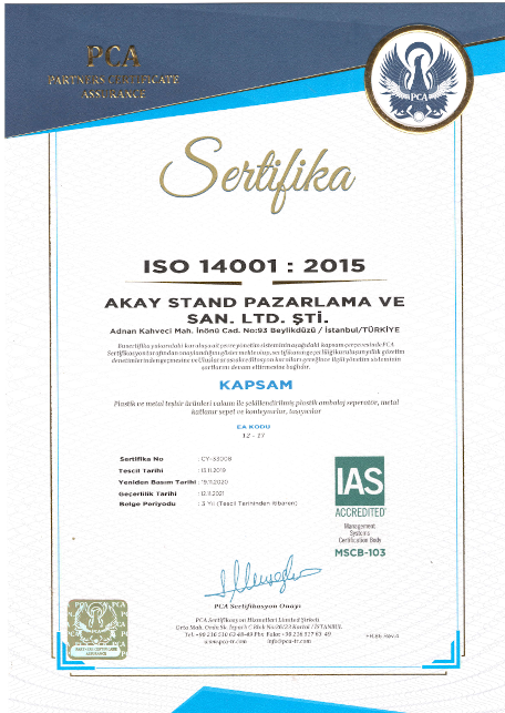 ISO 14001 Sertifika