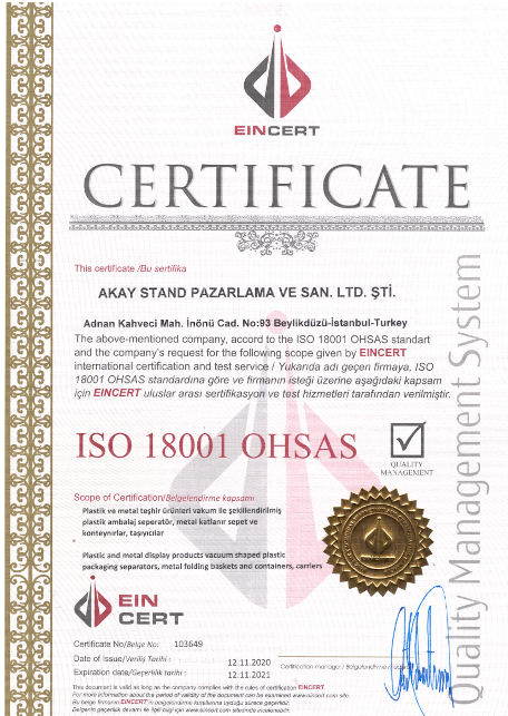 ISO 18001 Sertifika